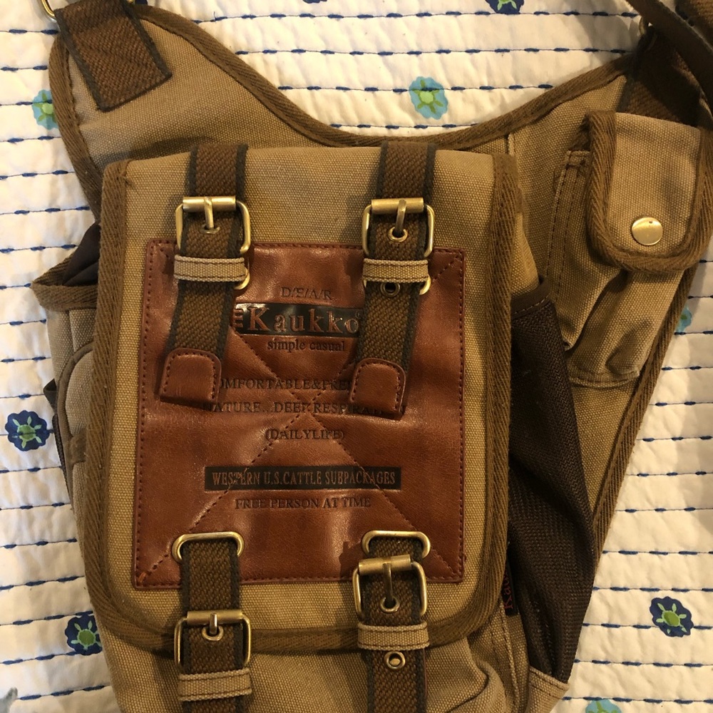 Men’s Cargo Messenger Bag Canvas